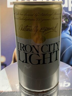 Vintage Beer Can Iron CIty Light Naturally Brewed Empty Pittsburgh Brewing